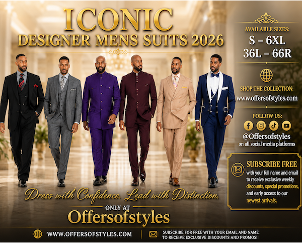 Iconic Designer Mens Suits 2026