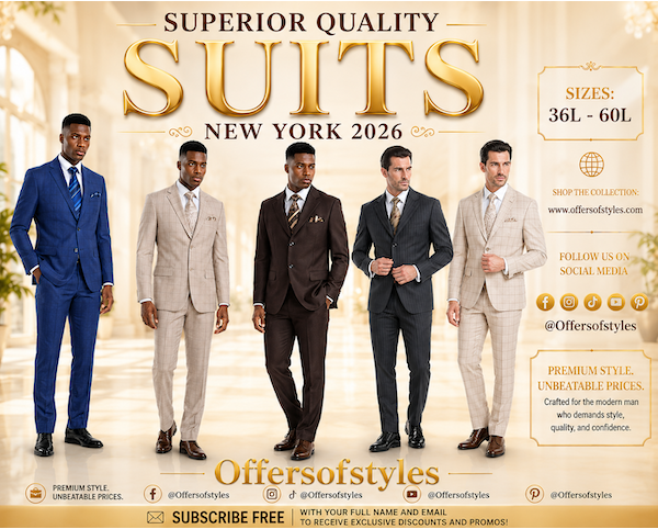 Superior Quality Designer Mens Suits New York 2026